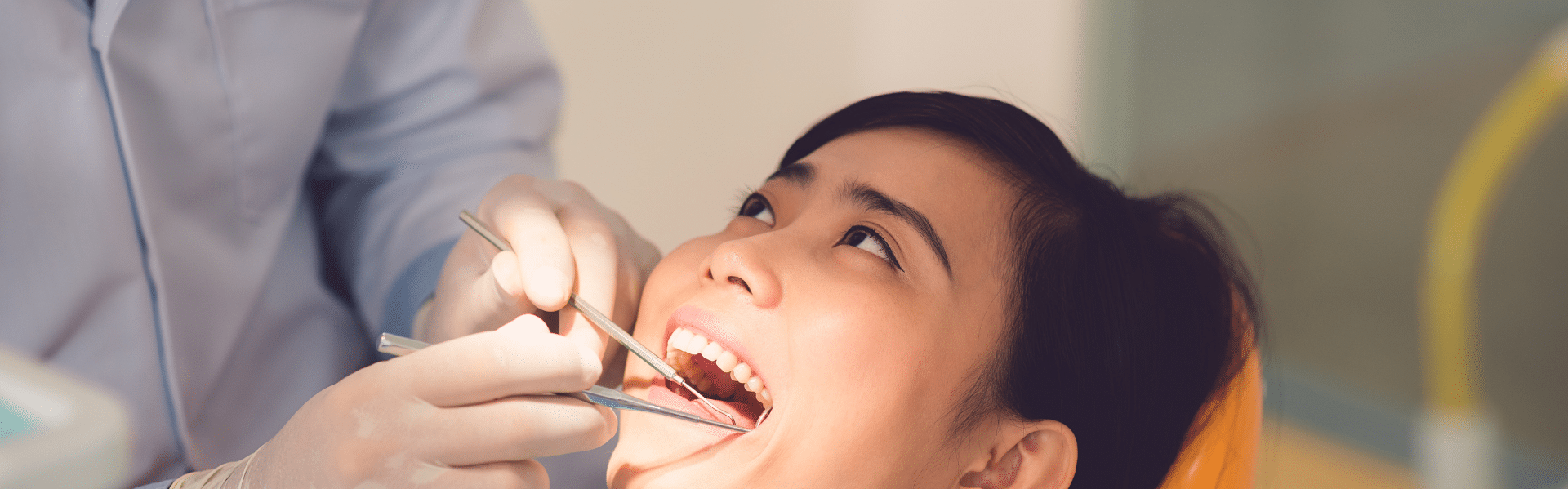 The image shows a dental procedure